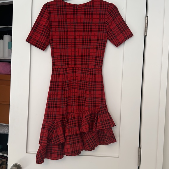 Aqua black and red plaid dress, size XS - Picture 5 of 5